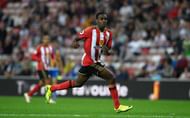 SUNDERLAND, ENGLAND - AUGUST 24:  Sunderland player Joel Asoro in action during the EFL Cup Round Two match between Sunderland and Shrewsbury Town at Stadium of Light on August 24, 2016 in Sunderland, England.  (Photo by Stu Forster/Getty Images)